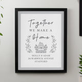 Personalised Couples Home Framed Prints: 2 - Black - Framed Prints By Gift Moments