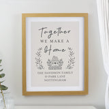 Personalised Couples Home Framed Prints: 1 - Oak - Framed Prints By Gift Moments
