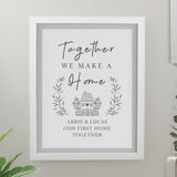 Personalised Couples Home Framed Prints: 3 - White - Framed Prints By Gift Moments