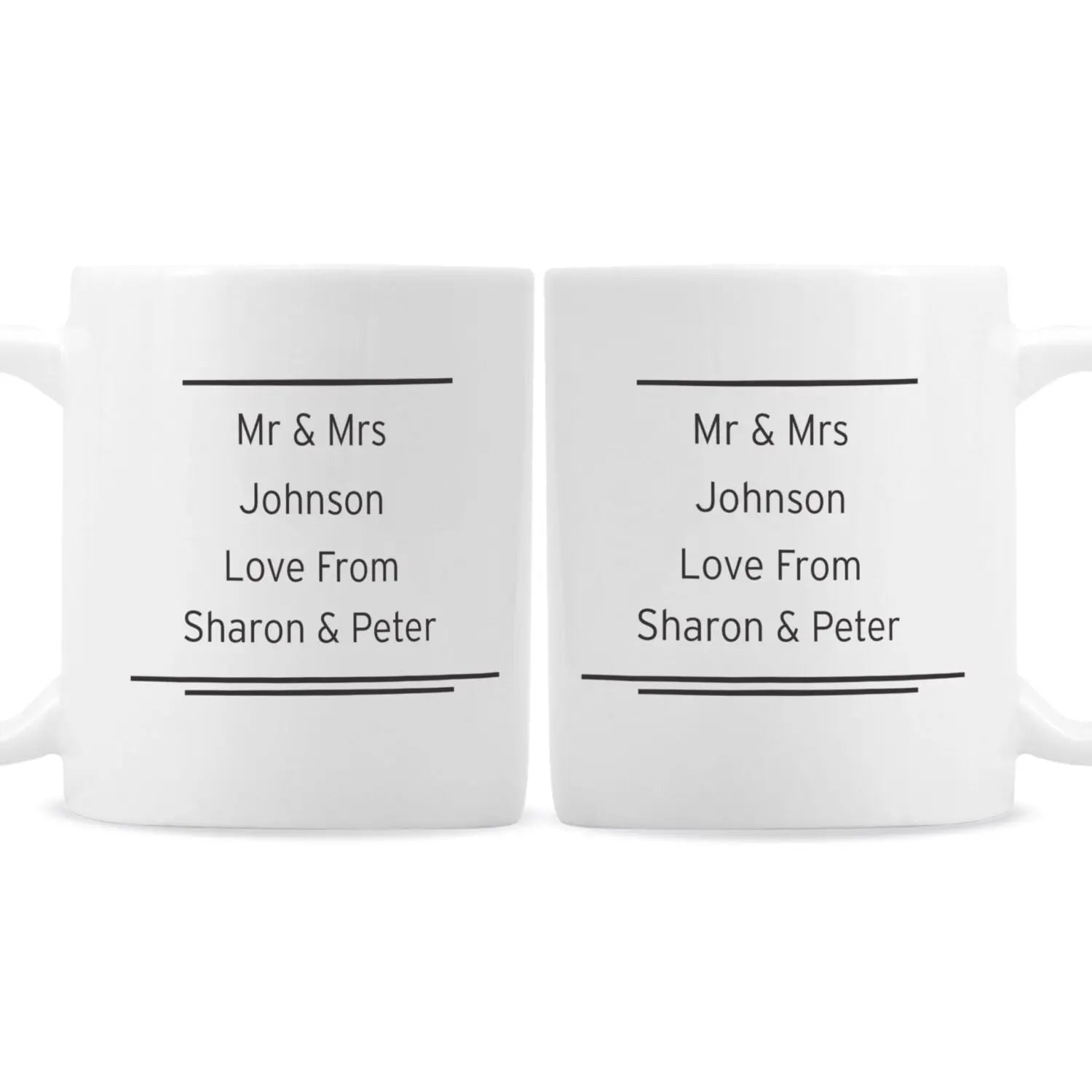 Personalised Couples Mug Set: 6 - Mugs By Gift Moments
