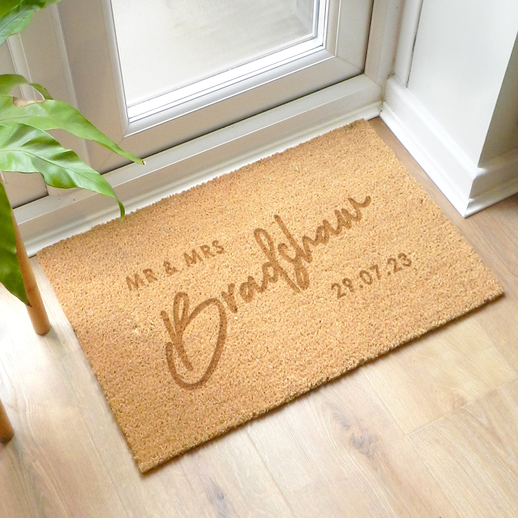 Personalised Couples Rectangle Indoor Doormat: 1 - Doormats By Gift Moments