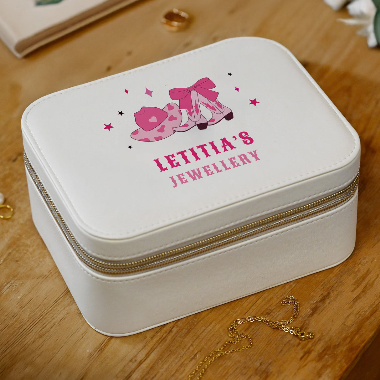 Personalised Cowgirl Travel Jewellery Box: 6 - Jewellery Boxes By Gift Moments