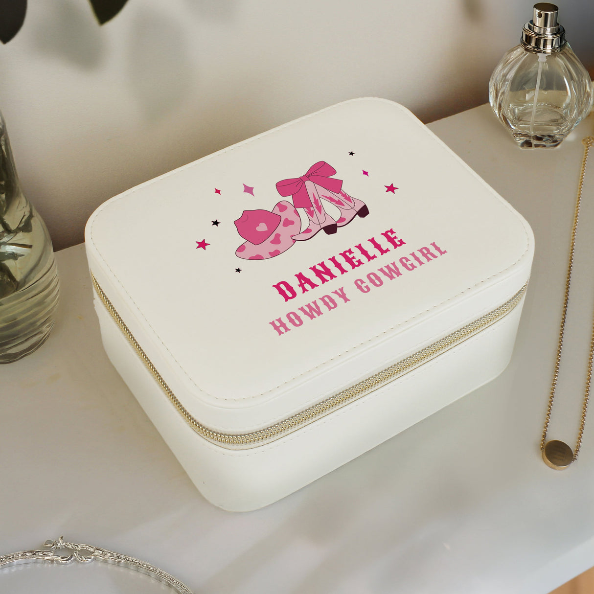Personalised Cowgirl Travel Jewellery Box: 2 - Jewellery Boxes By Gift Moments