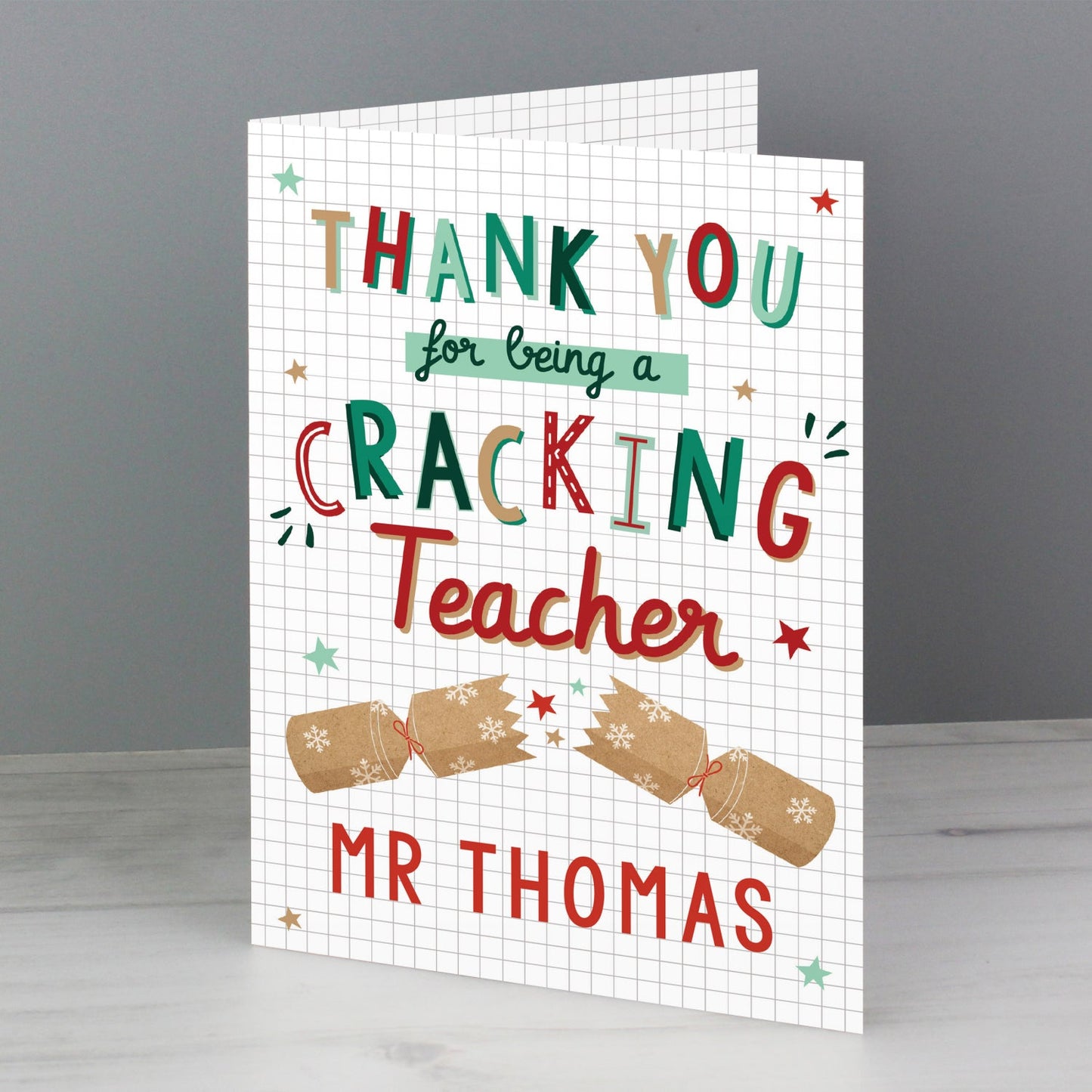 Personalised Cracking Teacher Card: 2 - Greeting Cards By Gift Moments