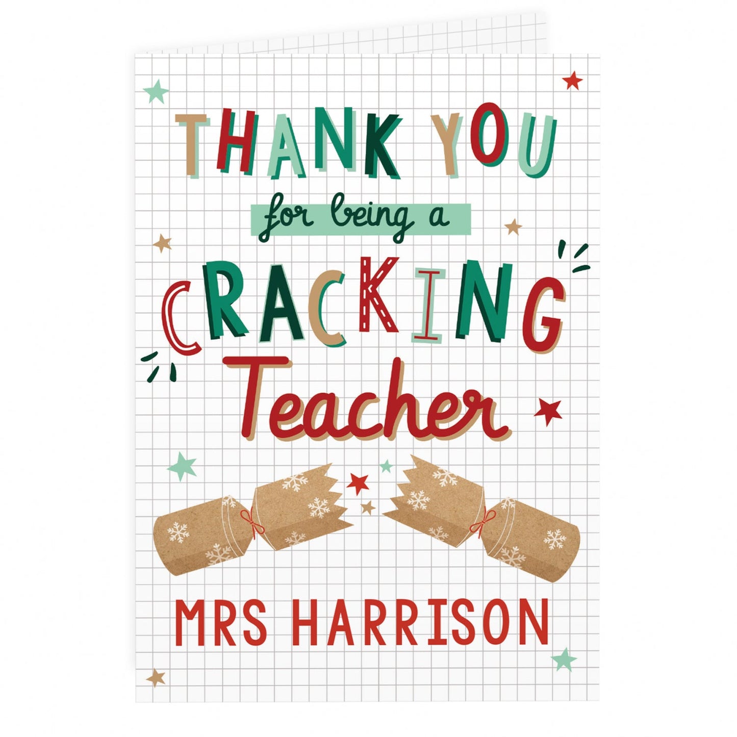 Personalised Cracking Teacher Card: 3 - Greeting Cards By Gift Moments