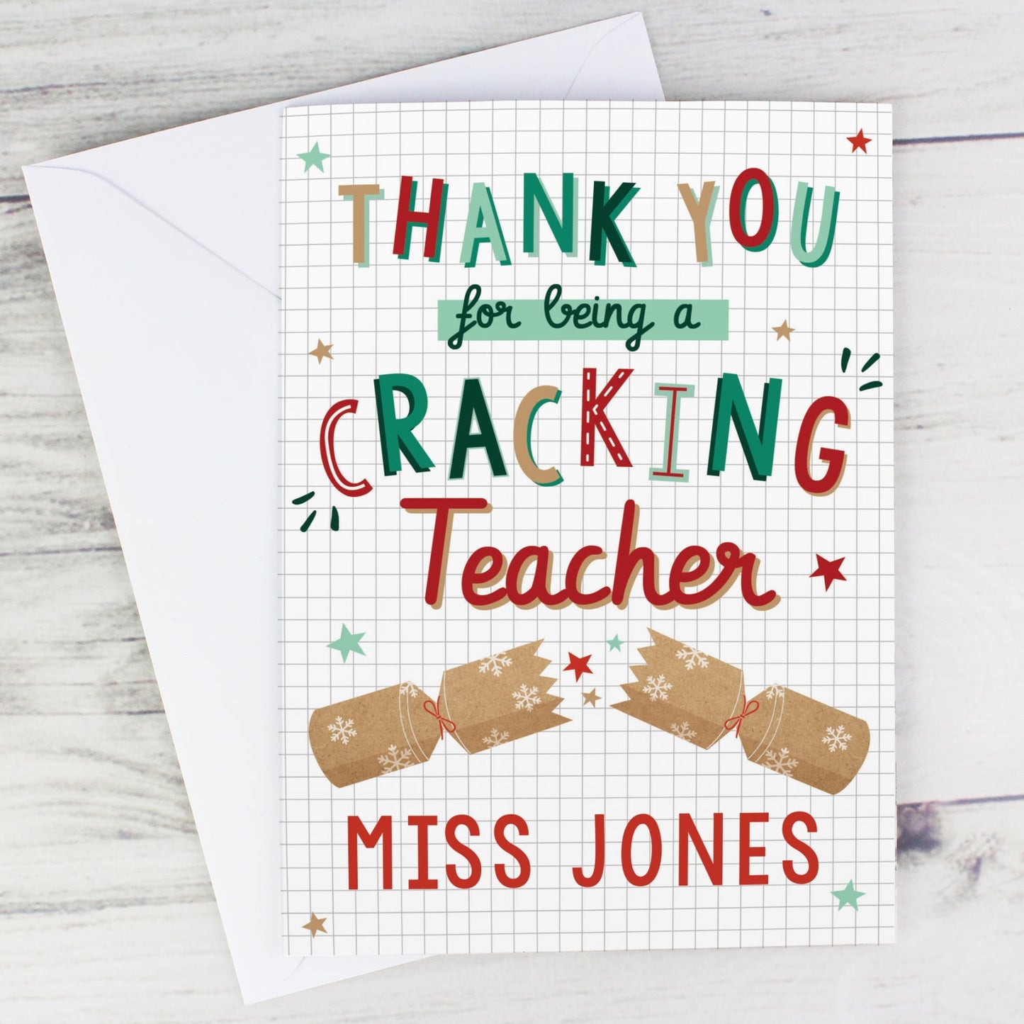 Personalised Cracking Teacher Card: 1 - Greeting Cards By Gift Moments