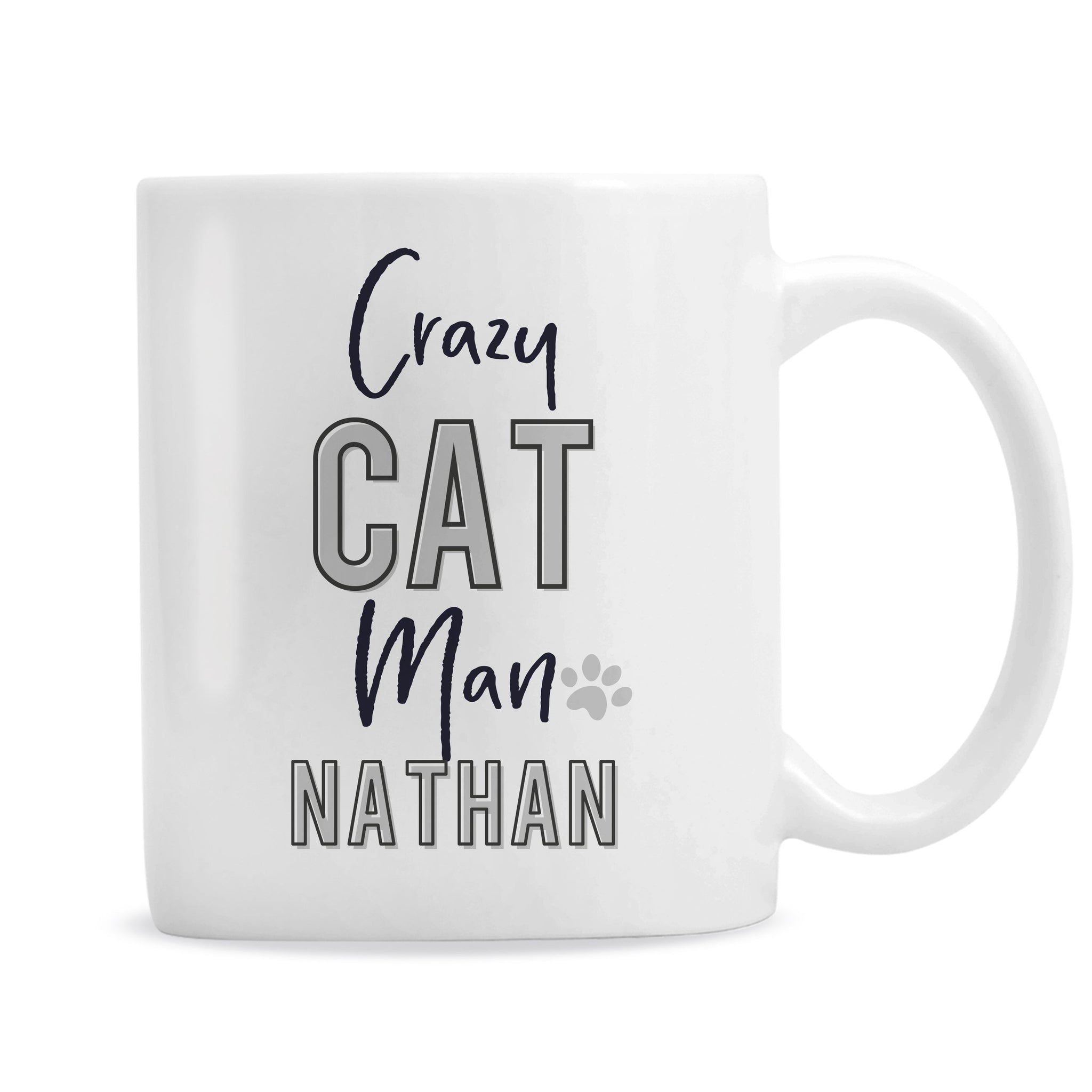 Personalised Crazy Cat Man Mug: 5 - Mugs By Gift Moments