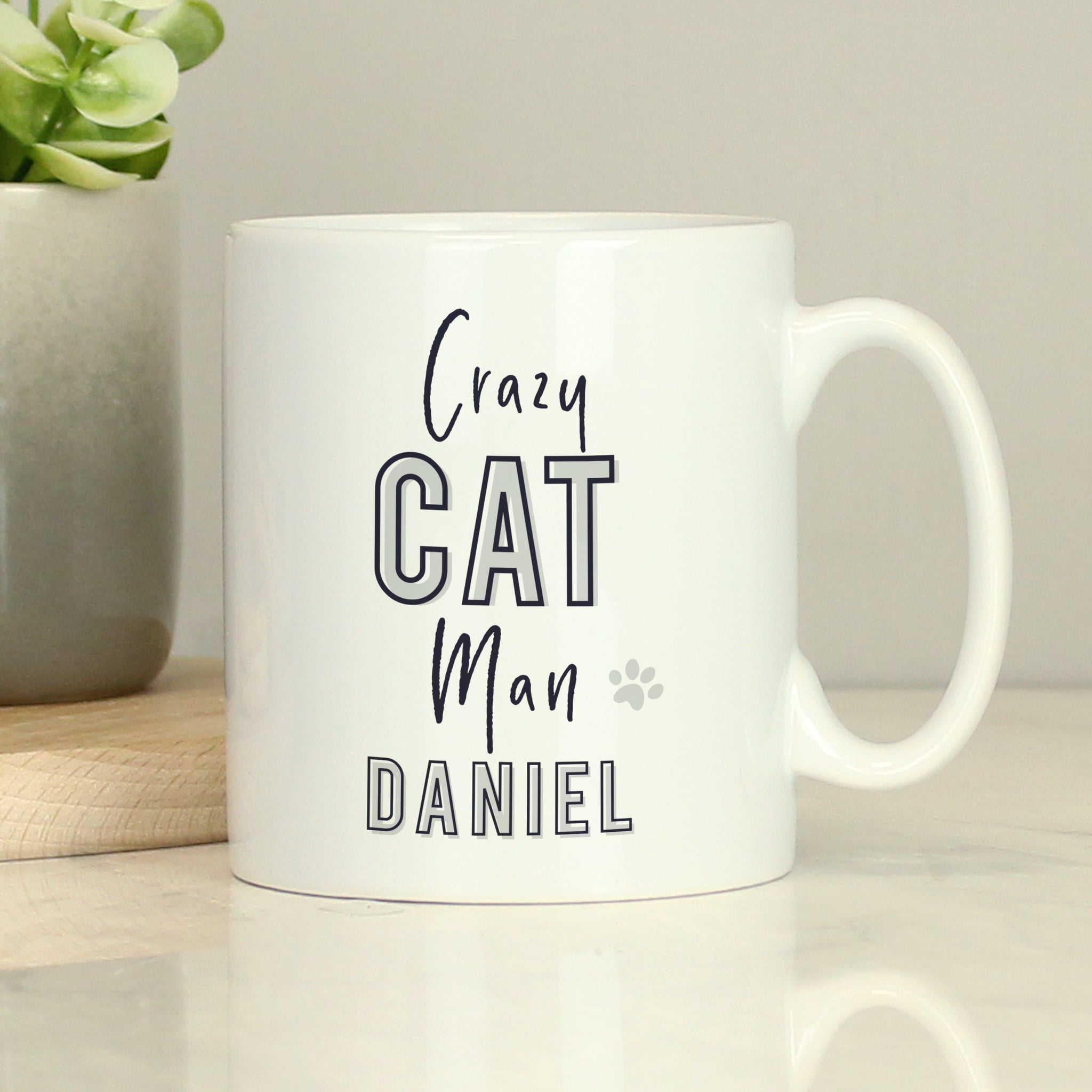 Personalised Crazy Cat Man Mug: 1 - Mugs By Gift Moments