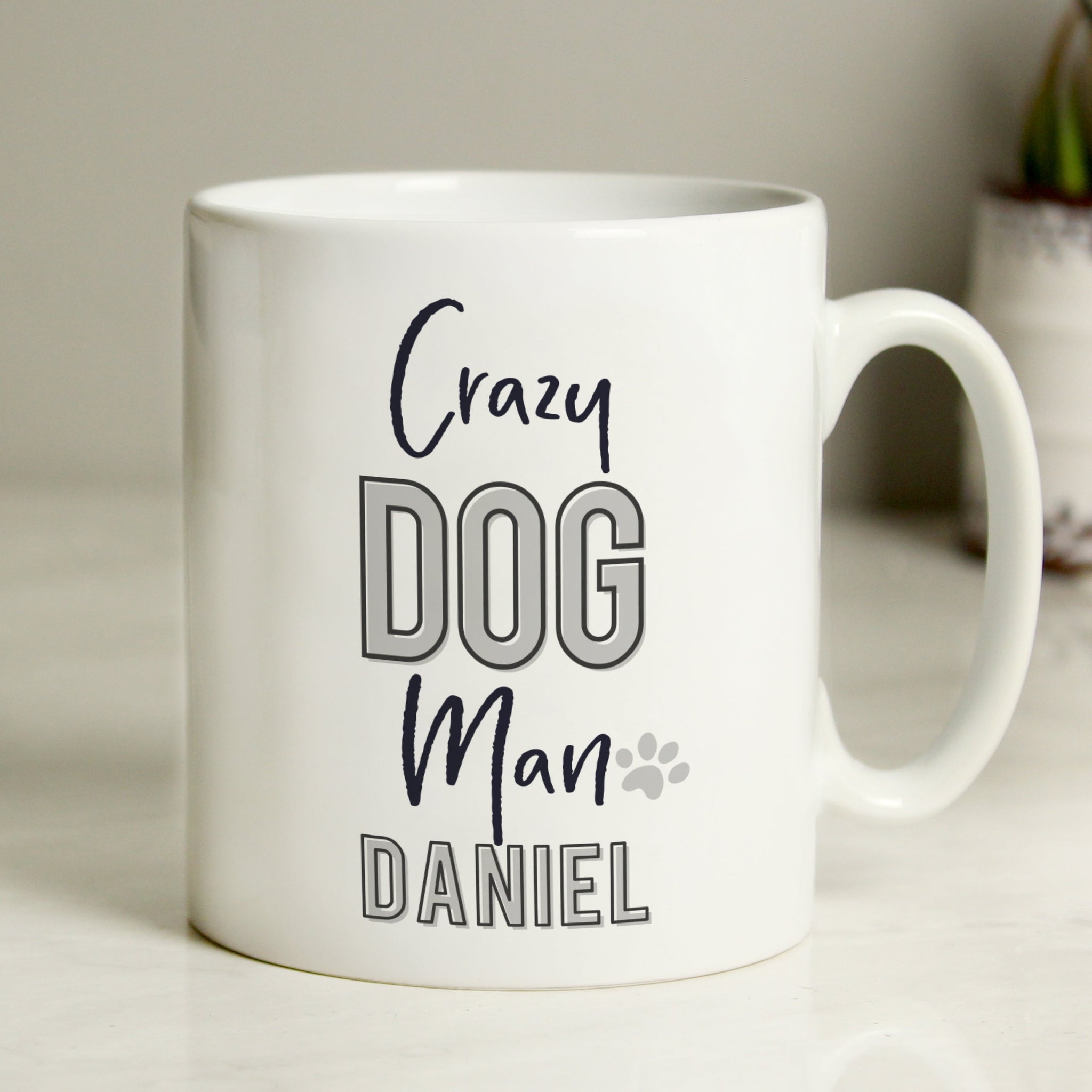Personalised Crazy Dog Man Mug: 2 - Mugs By Gift Moments