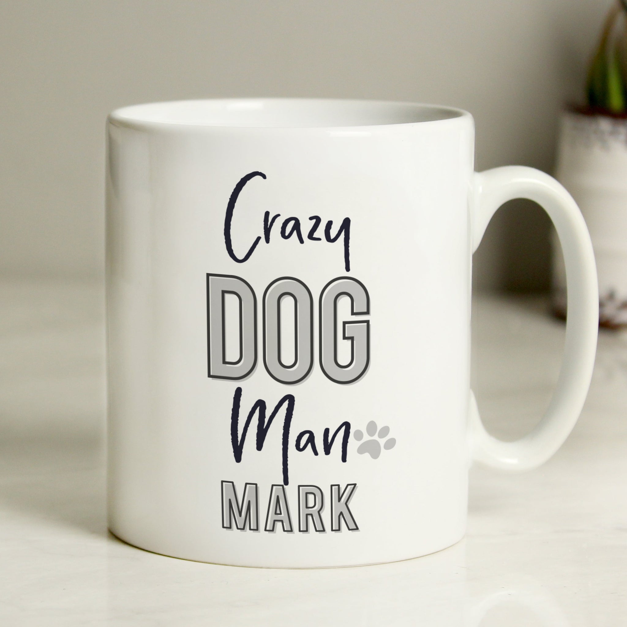 Personalised Crazy Dog Man Mug: 4 - Mugs By Gift Moments