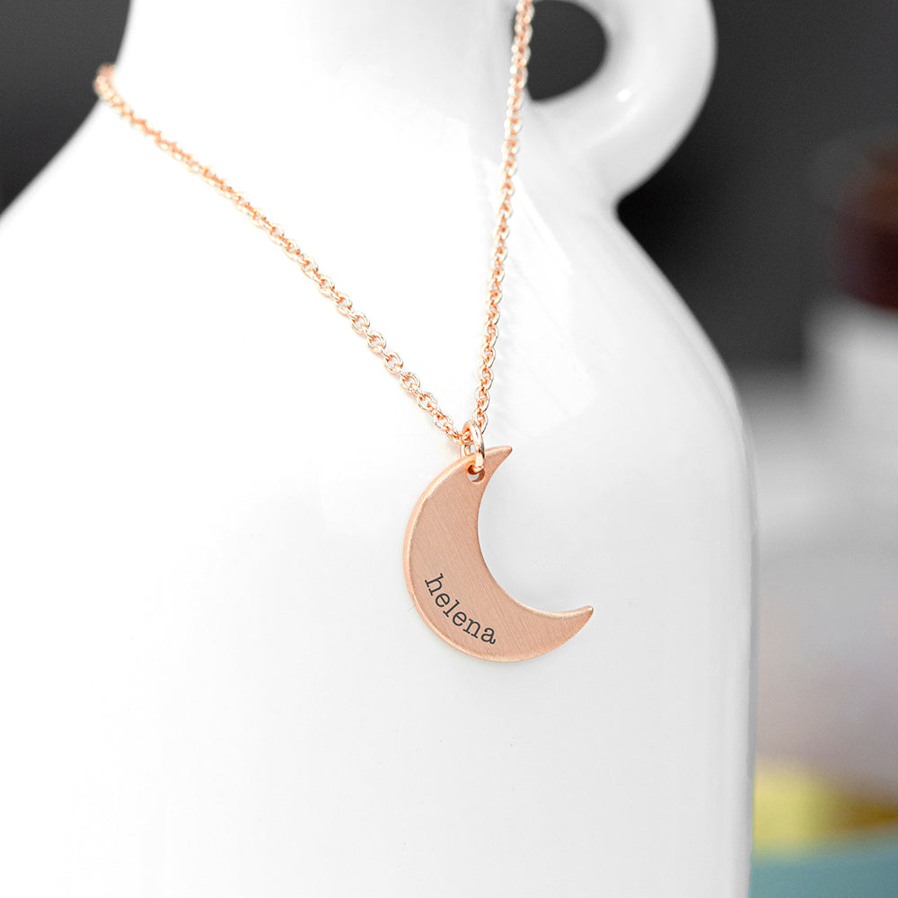 Personalised Crescent Moon Necklaces: 6 - Necklaces By Gift Moments