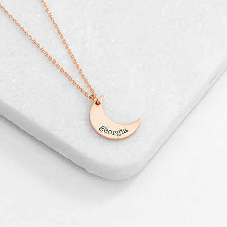 Personalised Crescent Moon Necklaces: 9 - Necklaces By Gift Moments