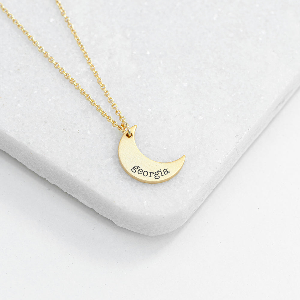 Personalised Crescent Moon Necklaces: 7 - Necklaces By Gift Moments