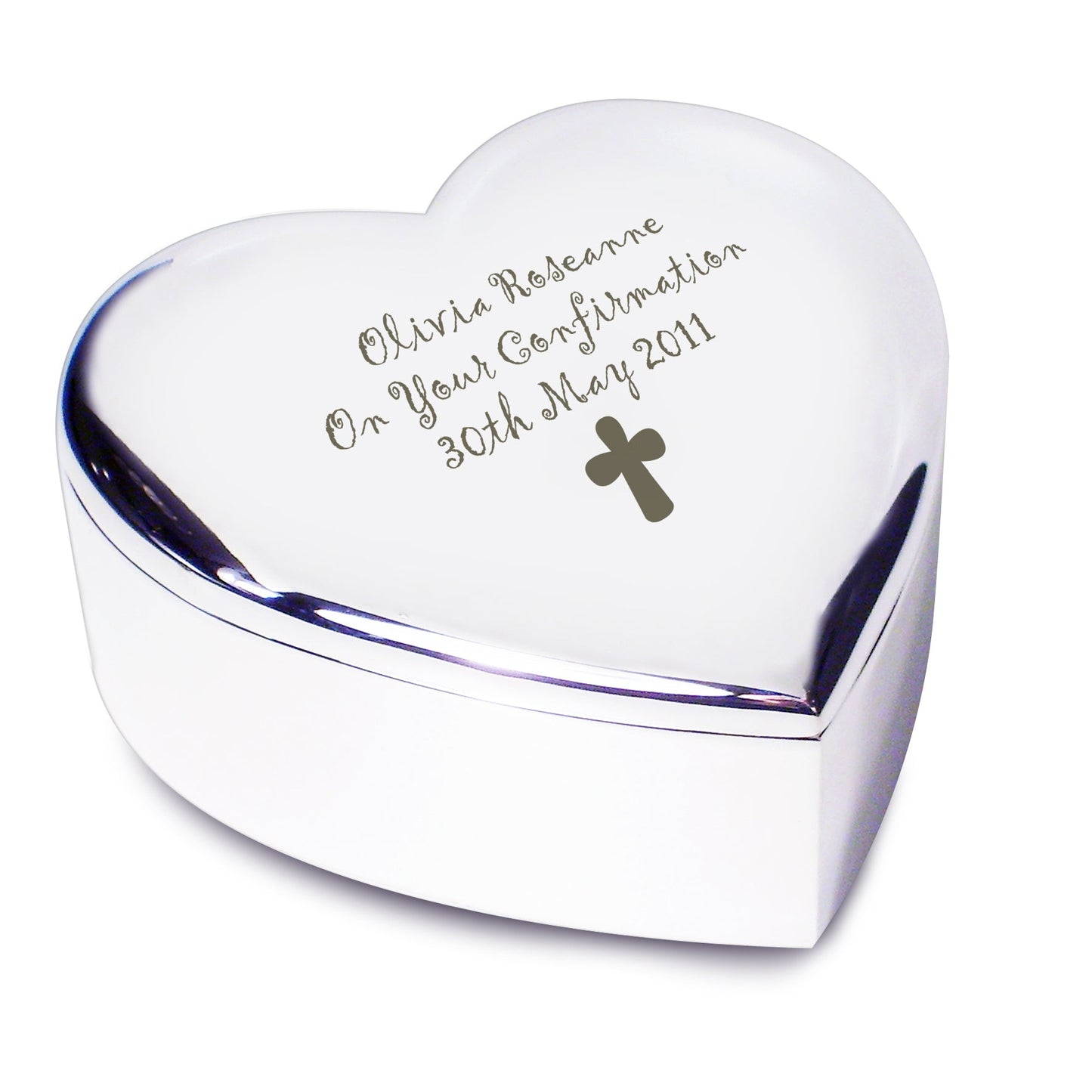 Personalised Cross Heart Trinket Box: 5 - Trinket Boxes By Gift Moments
