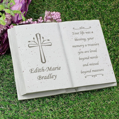 Personalised Cross Memorial Book: 1 - Memorials By Gift Moments