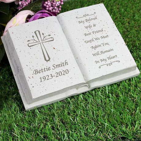 Personalised Cross Memorial Book: 3 - Memorials By Gift Moments