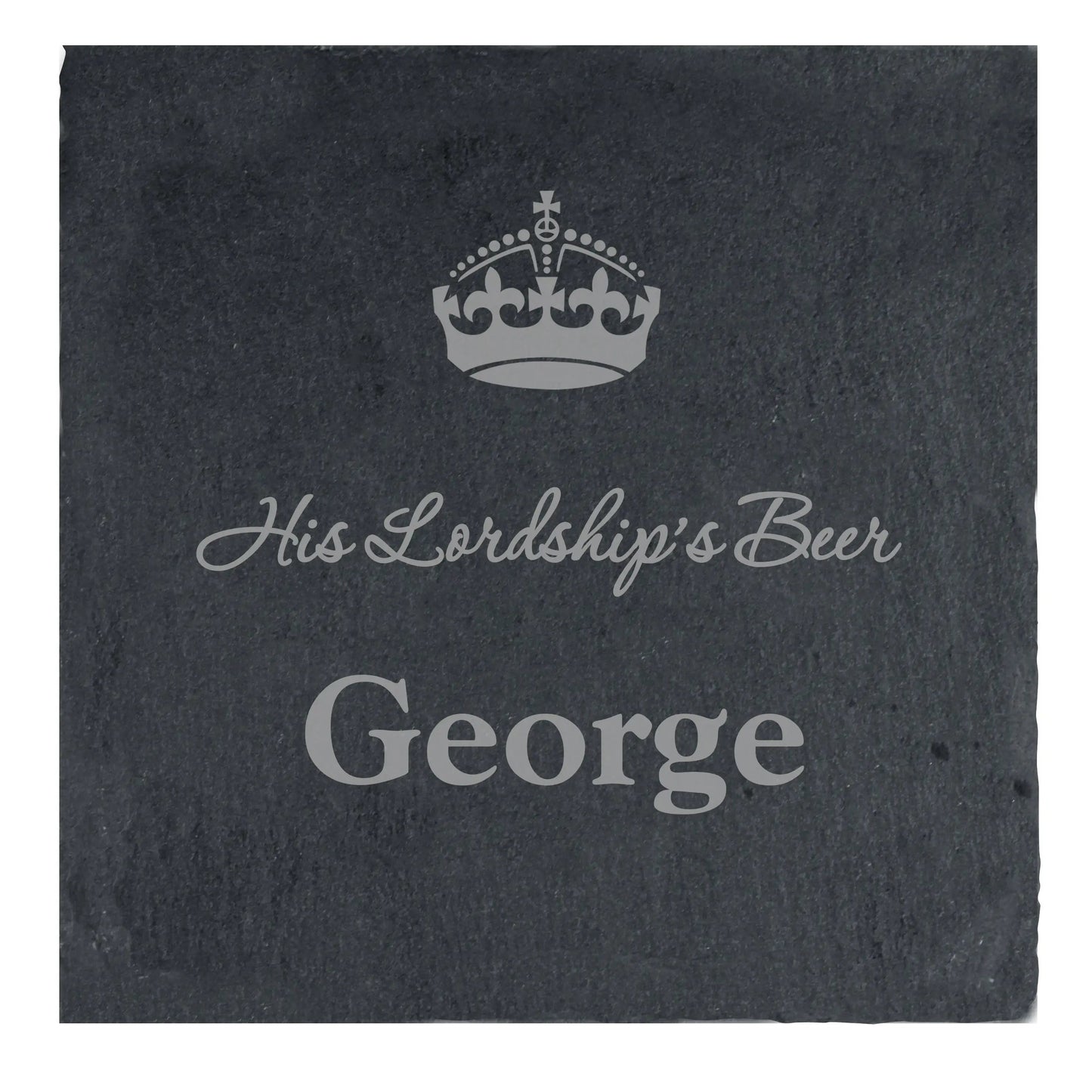 Personalised Crown Motif Single Slate Coaster: 3 - Coasters By Gift Moments