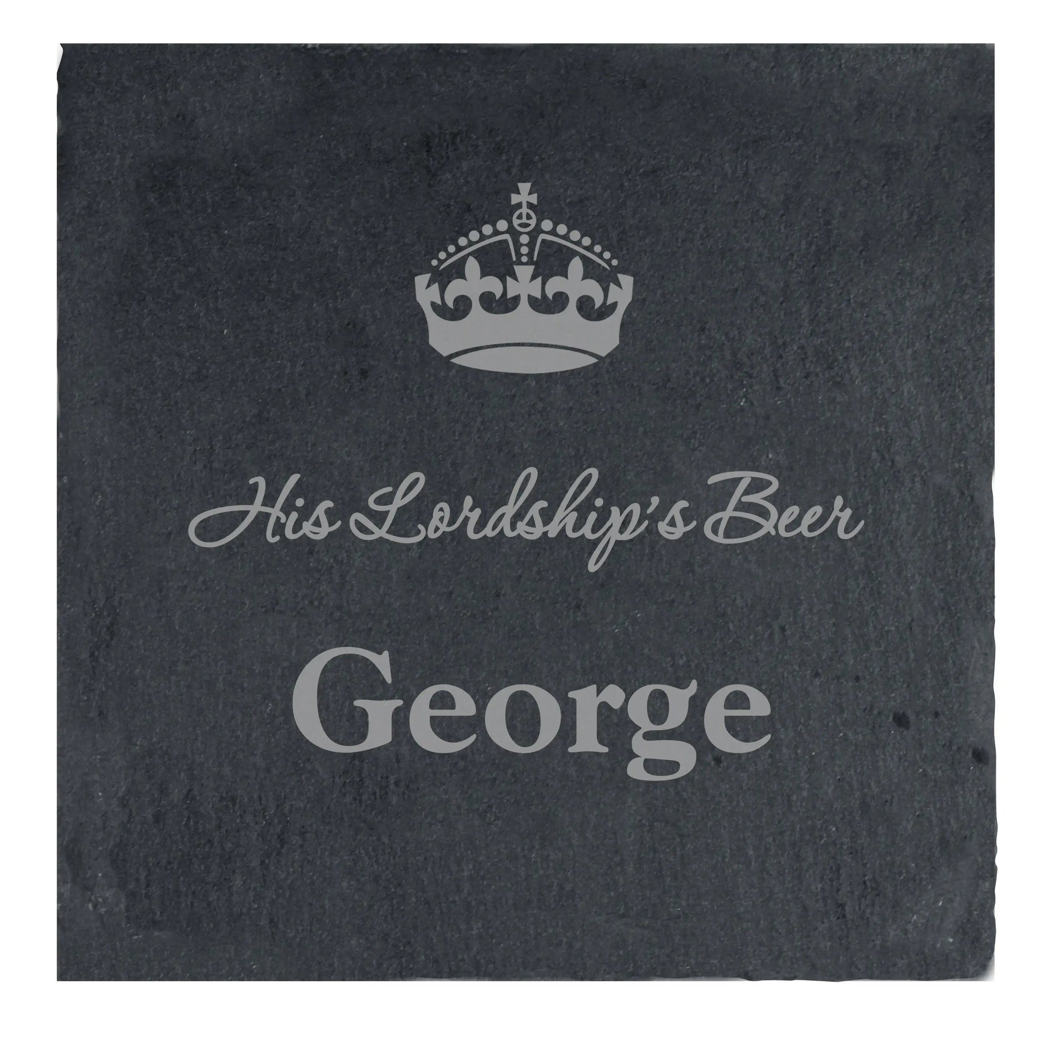 Personalised Crown Motif Single Slate Coaster: 3 - Coasters By Gift Moments