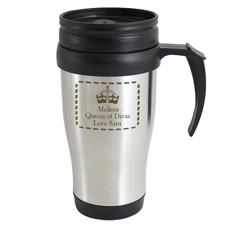 Personalised Crown Travel Mug: 3 - Travel Mugs By Gift Moments