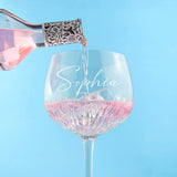 Personalised Crystal Gin Goblet: 2 - Cocktail Glasses By Gift Moments