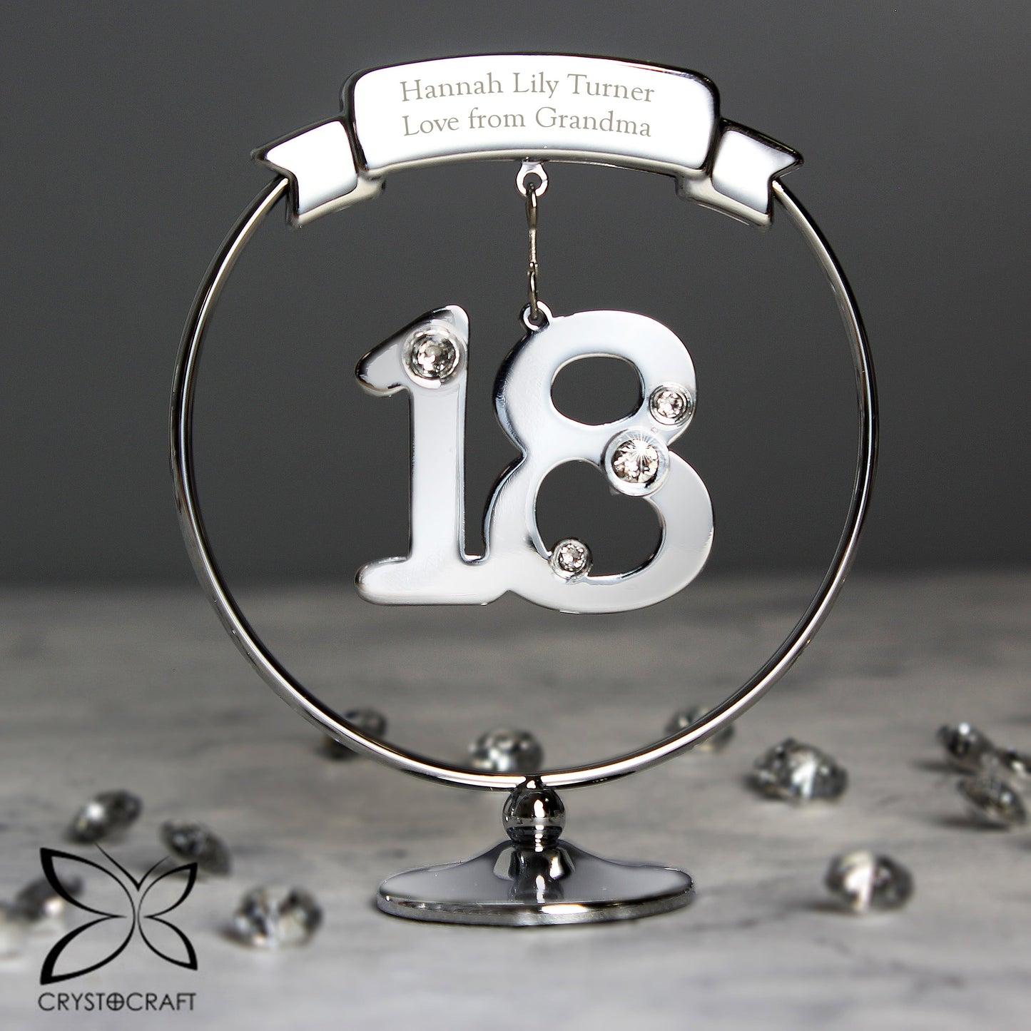 Personalised Crystocraft 18th Celebration Ornament: 1 - Keepsakes By Crystocraft