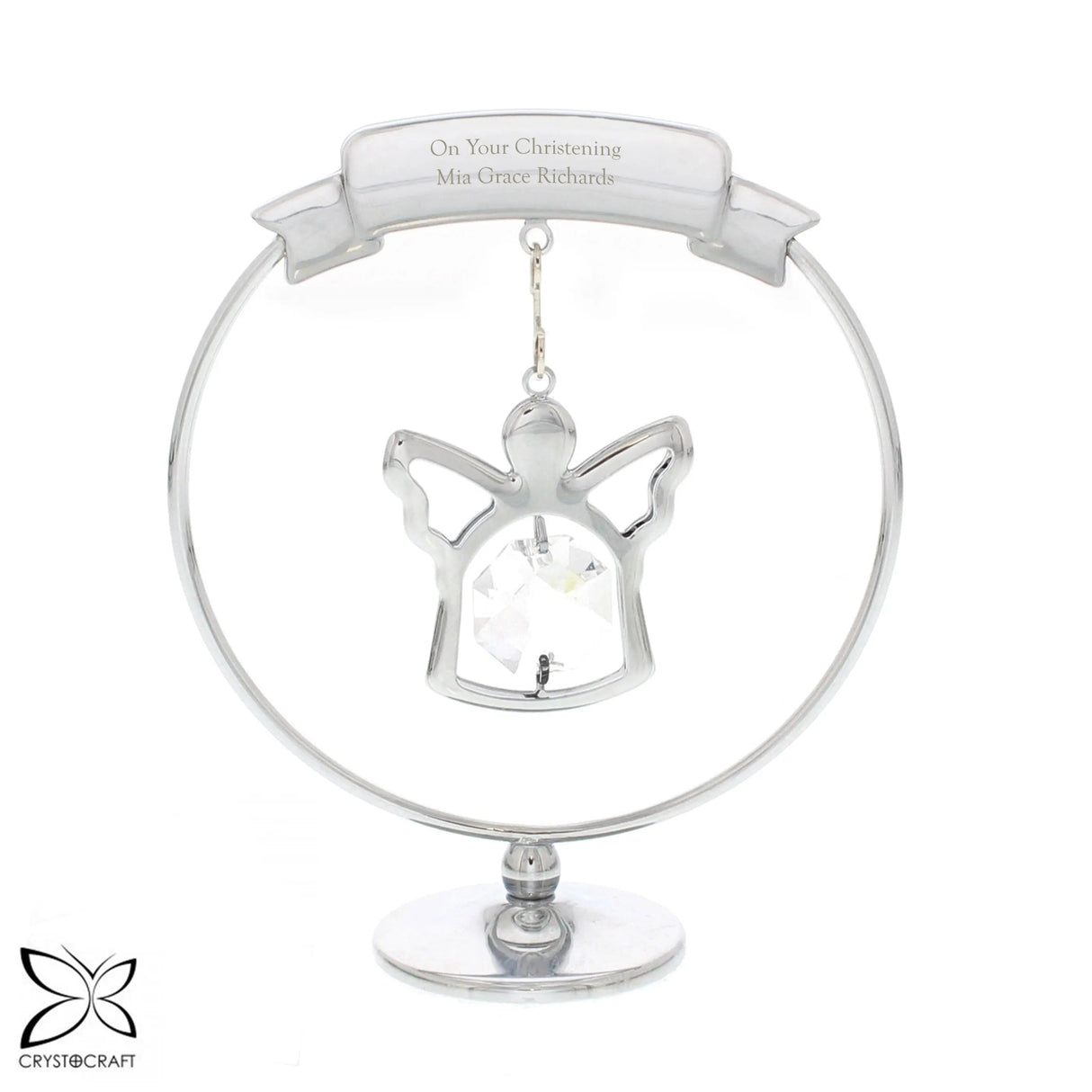 Personalised Crystocraft Angel Ornament: 5 - Keepsakes By Crystocraft