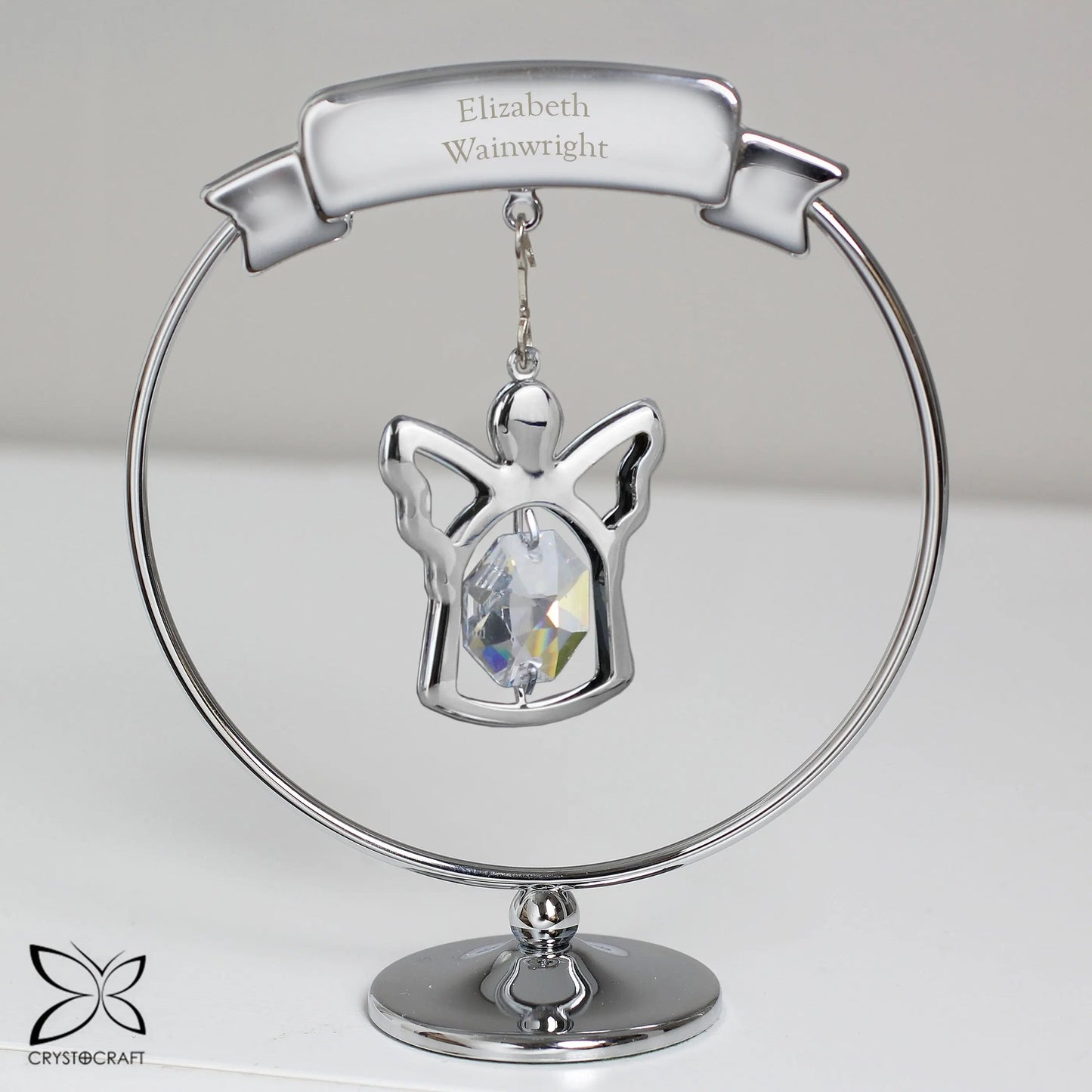 Personalised Crystocraft Angel Ornament: 4 - Keepsakes By Crystocraft
