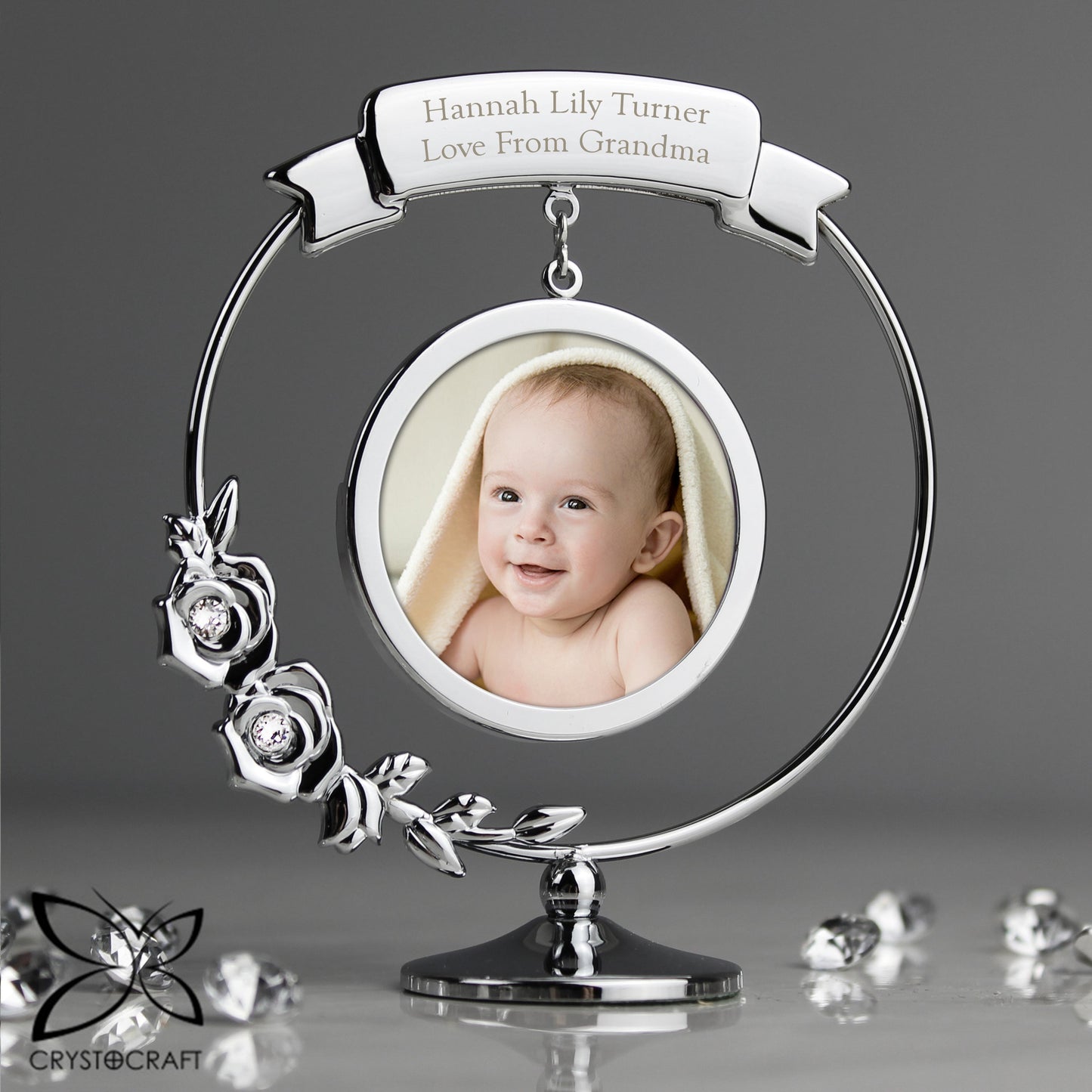 Personalised Crystocraft Photo Frame Ornament: 2 - Keepsakes By Crystocraft