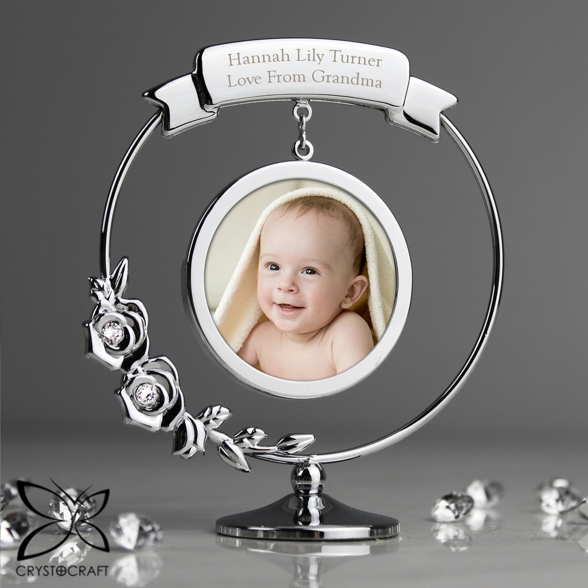 Personalised Crystocraft Photo Frame Ornament: 2 - Keepsakes By Crystocraft