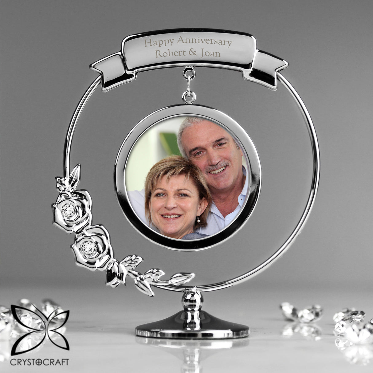Personalised Crystocraft Photo Frame Ornament: 4 - Keepsakes By Crystocraft