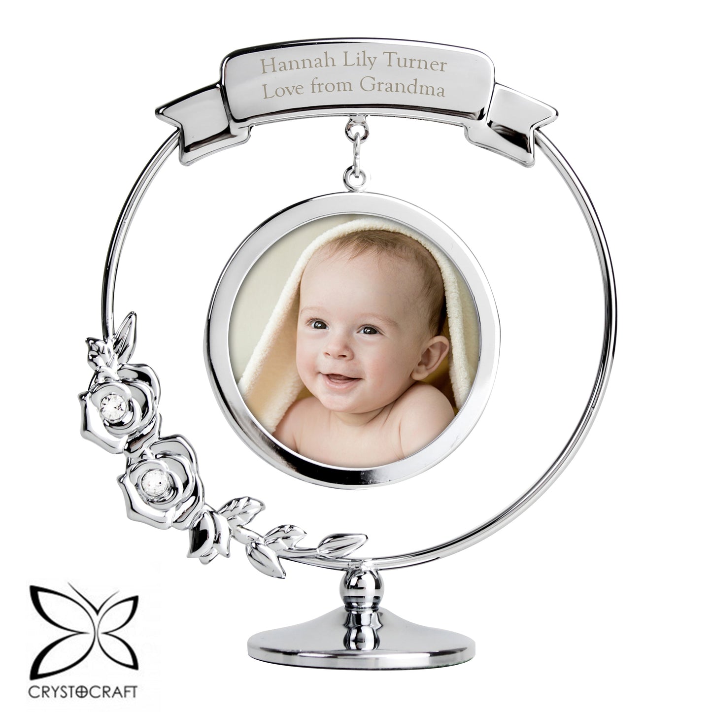 Personalised Crystocraft Photo Frame Ornament: 5 - Keepsakes By Crystocraft