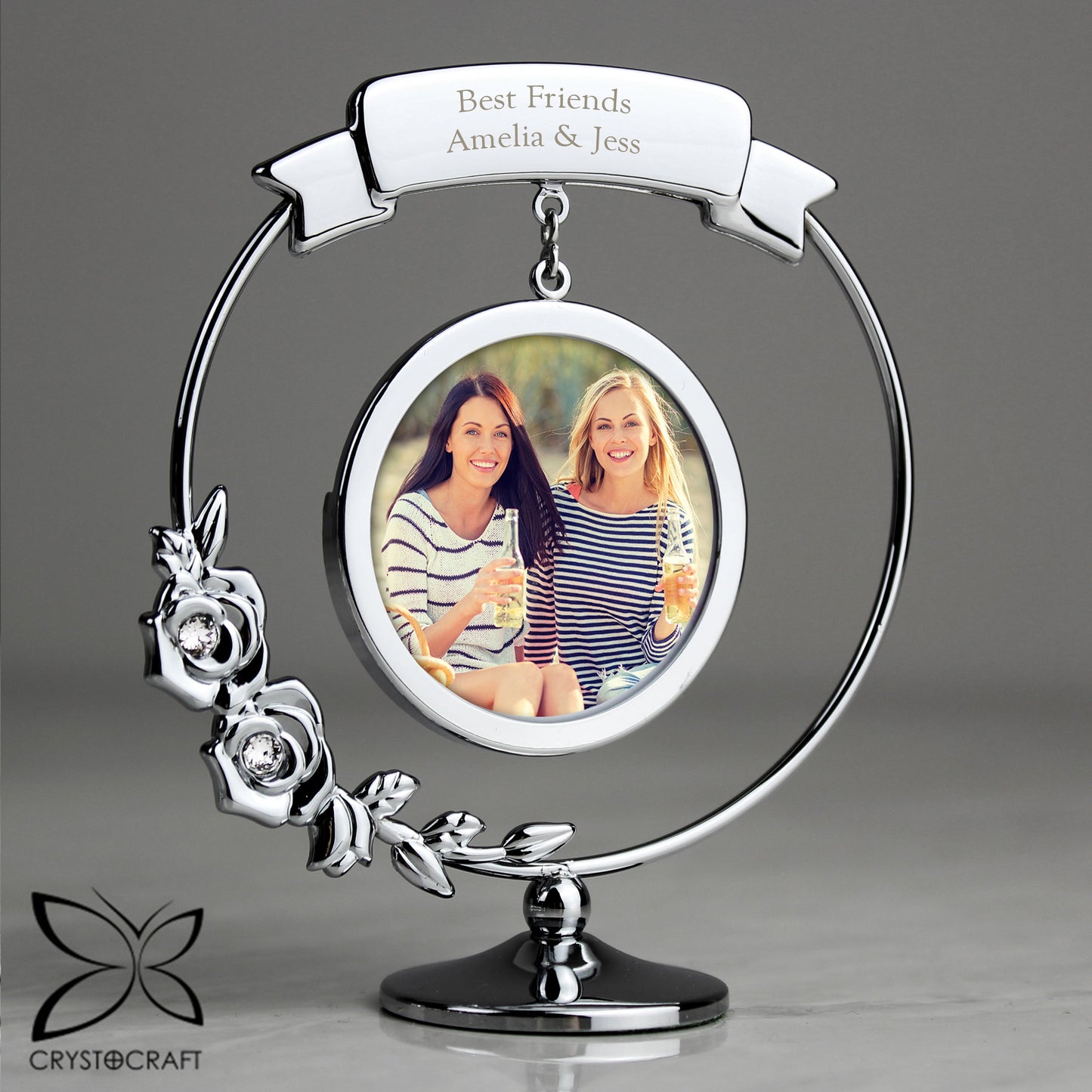 Personalised Crystocraft Photo Frame Ornament: 3 - Keepsakes By Crystocraft