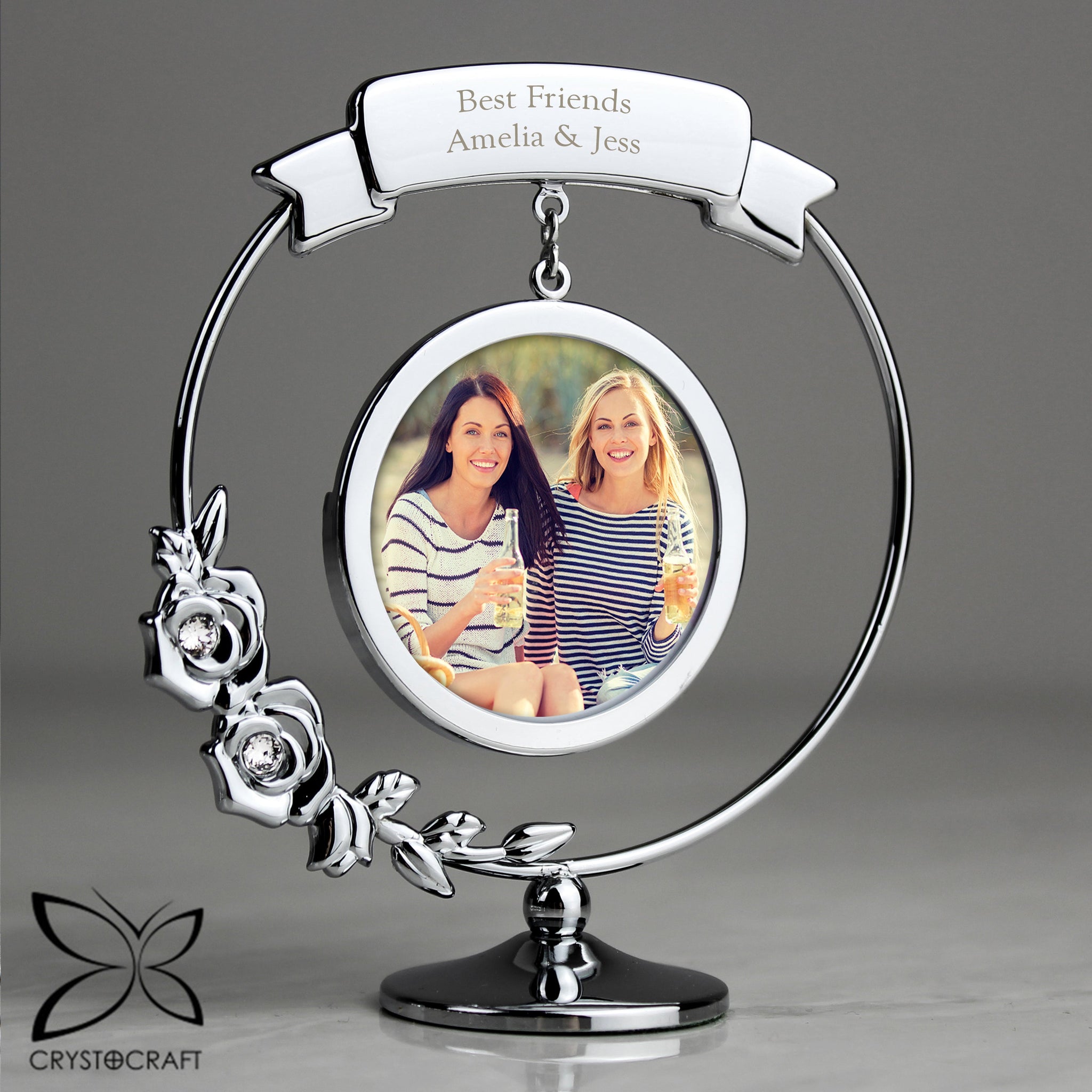 Personalised Crystocraft Photo Frame Ornament: 3 - Keepsakes By Crystocraft