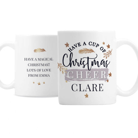 Personalised Cup of Christmas Cheer Mug: 4 - Mugs By Gift Moments