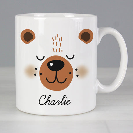 Personalised Cute Bear Face Mug: 1 - Mugs By Gift Moments