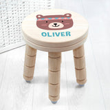 Personalised Cute Bear Kids Stool: 1 - Wooden Stools By Gift Moments