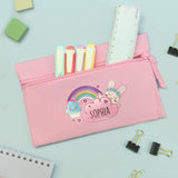 Personalised Cute Bunny Pink Pencil Case: 2 - Pencil Cases & Sets By Gift Moments