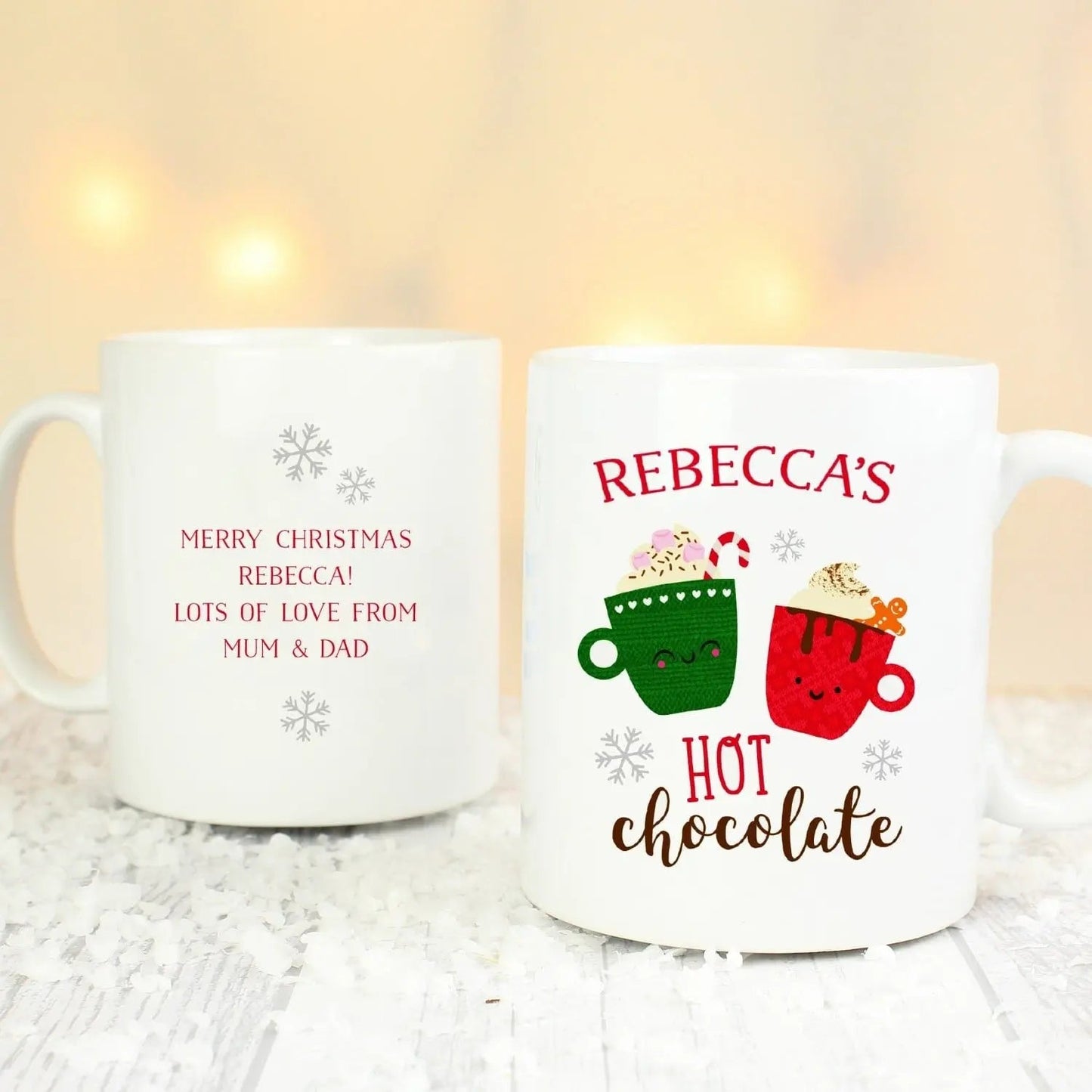 Personalised Cute Christmas Hot Chocolate Mug: 3 - Mugs By Gift Moments