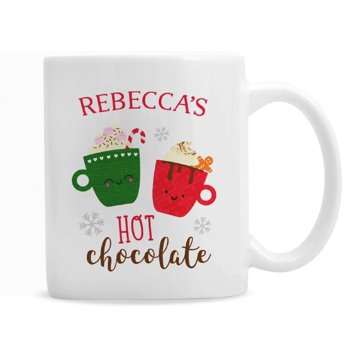 Personalised Cute Christmas Hot Chocolate Mug: 4 - Mugs By Gift Moments