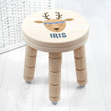 Personalised Cute Deer Kids Stool: 1 - Wooden Stools By Gift Moments