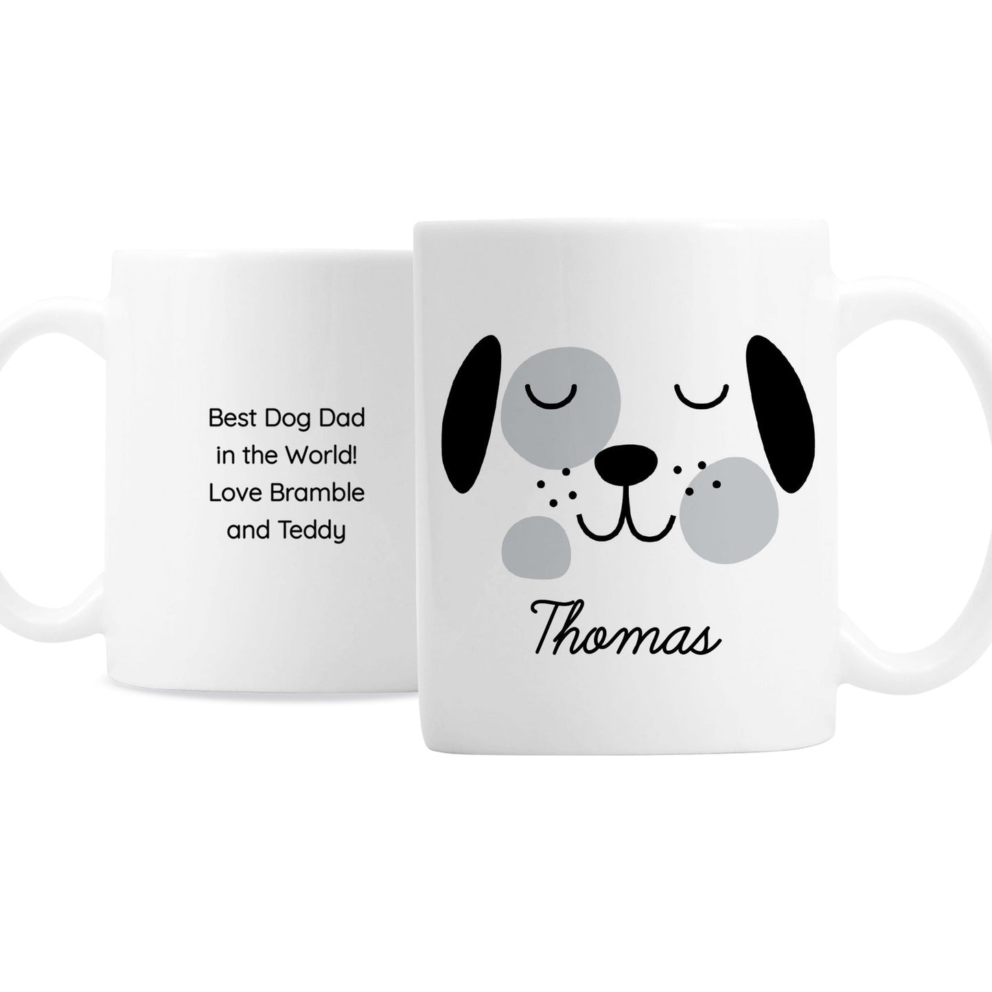 Personalised Cute Dog Face Mug: 3 - Mugs By Gift Moments