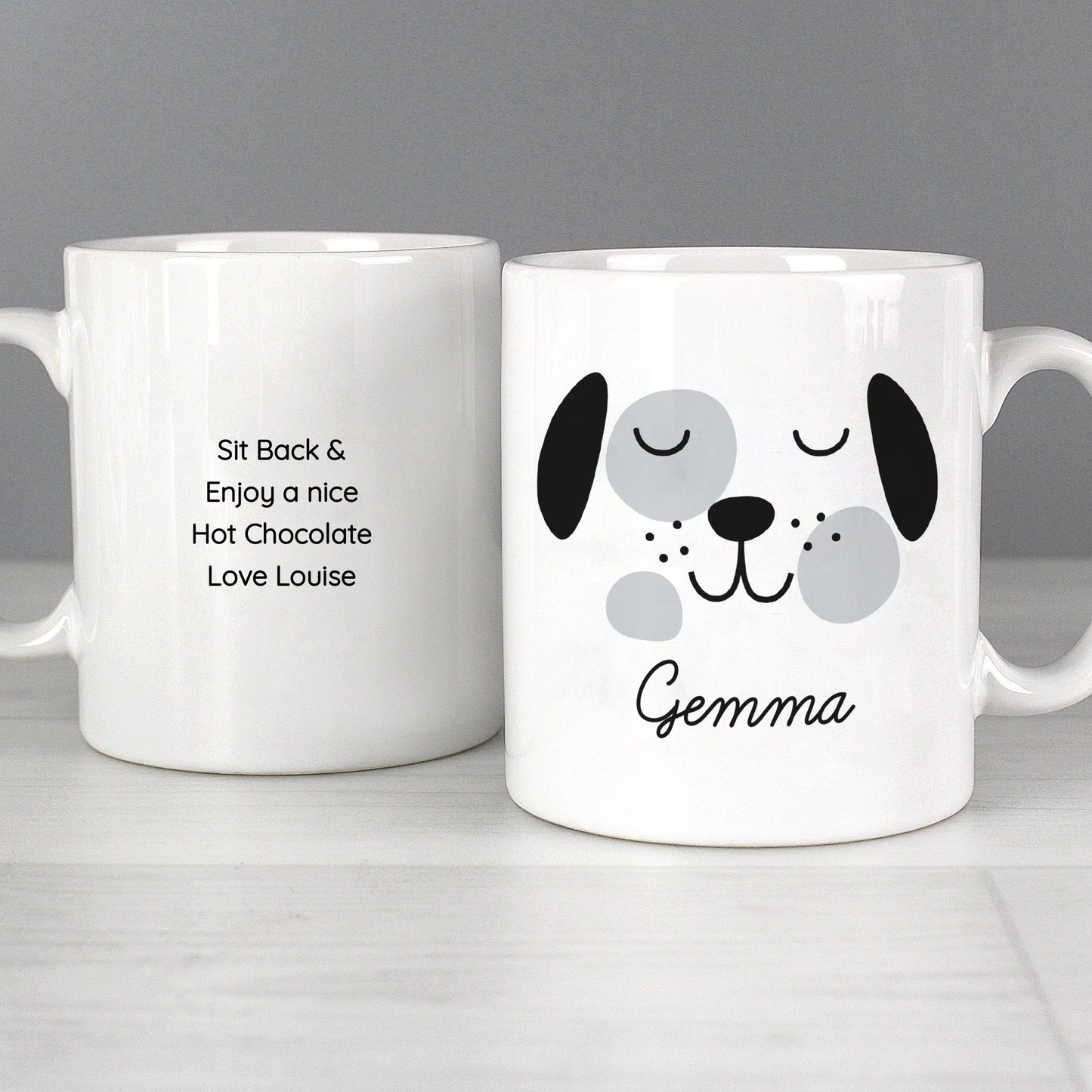 Personalised Cute Dog Face Mug: 2 - Mugs By Gift Moments