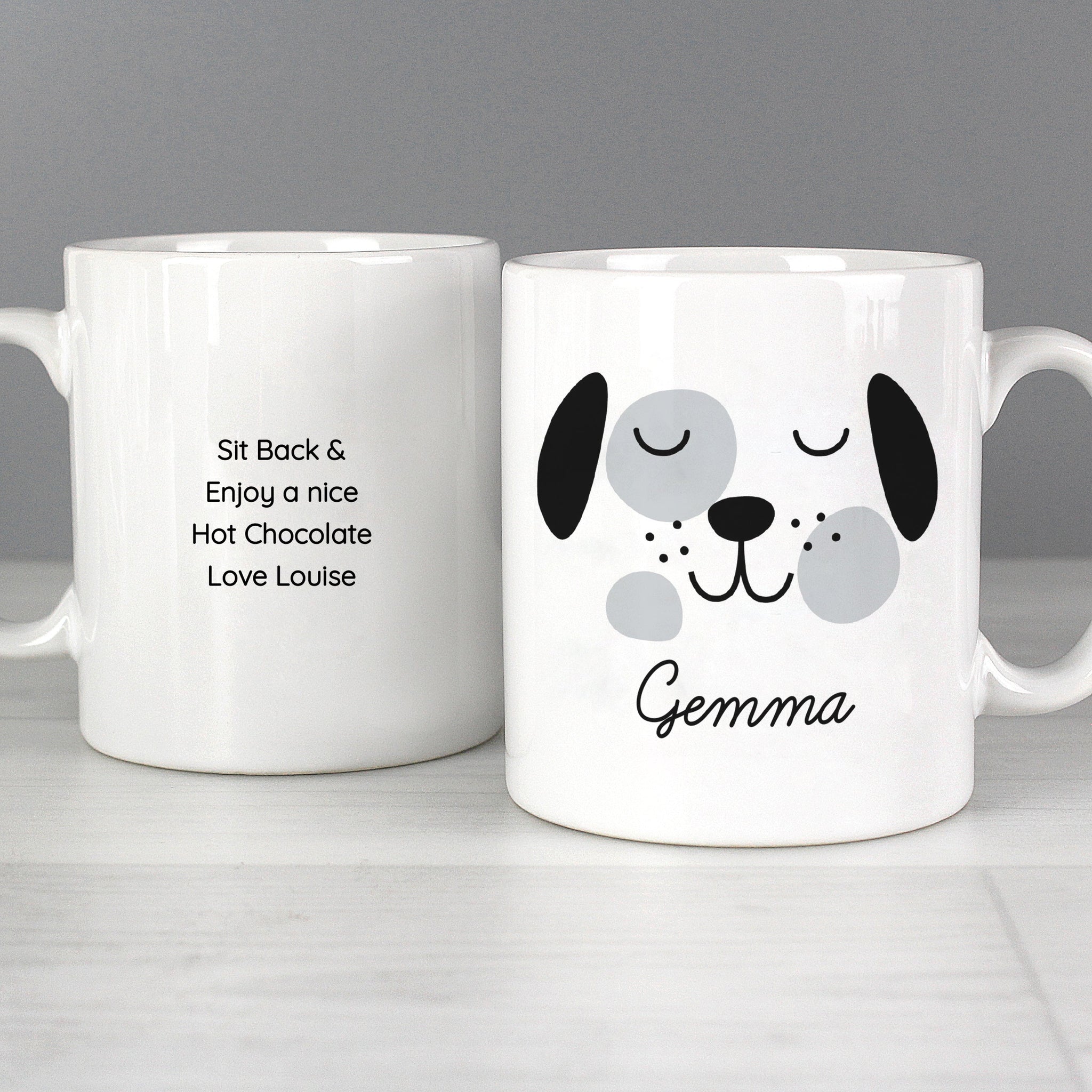 Personalised Cute Dog Face Mug: 2 - Mugs By Gift Moments