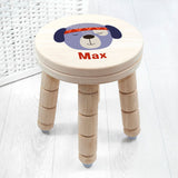 Personalised Cute Puppy Kids Stool: 1 - Wooden Stools By Gift Moments