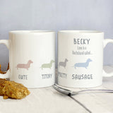 Personalised Dachshund Ceramic Mug: 1 - Mugs By Gift Moments