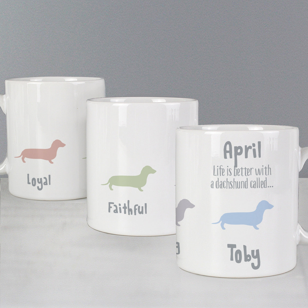 Personalised Dachshund Ceramic Mug: 2 - Mugs By Gift Moments