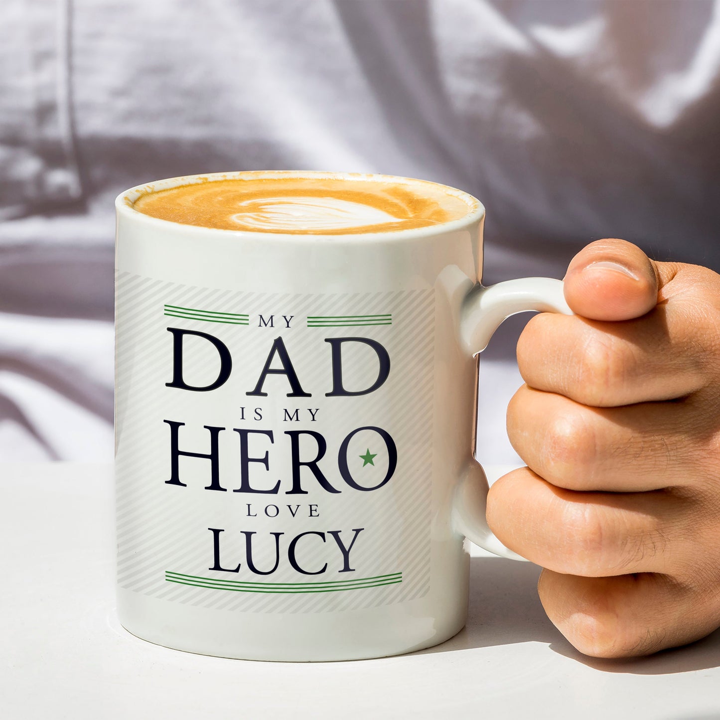 Personalised My Dad is My Hero Mug: 1 - Mugs By Gift Moments