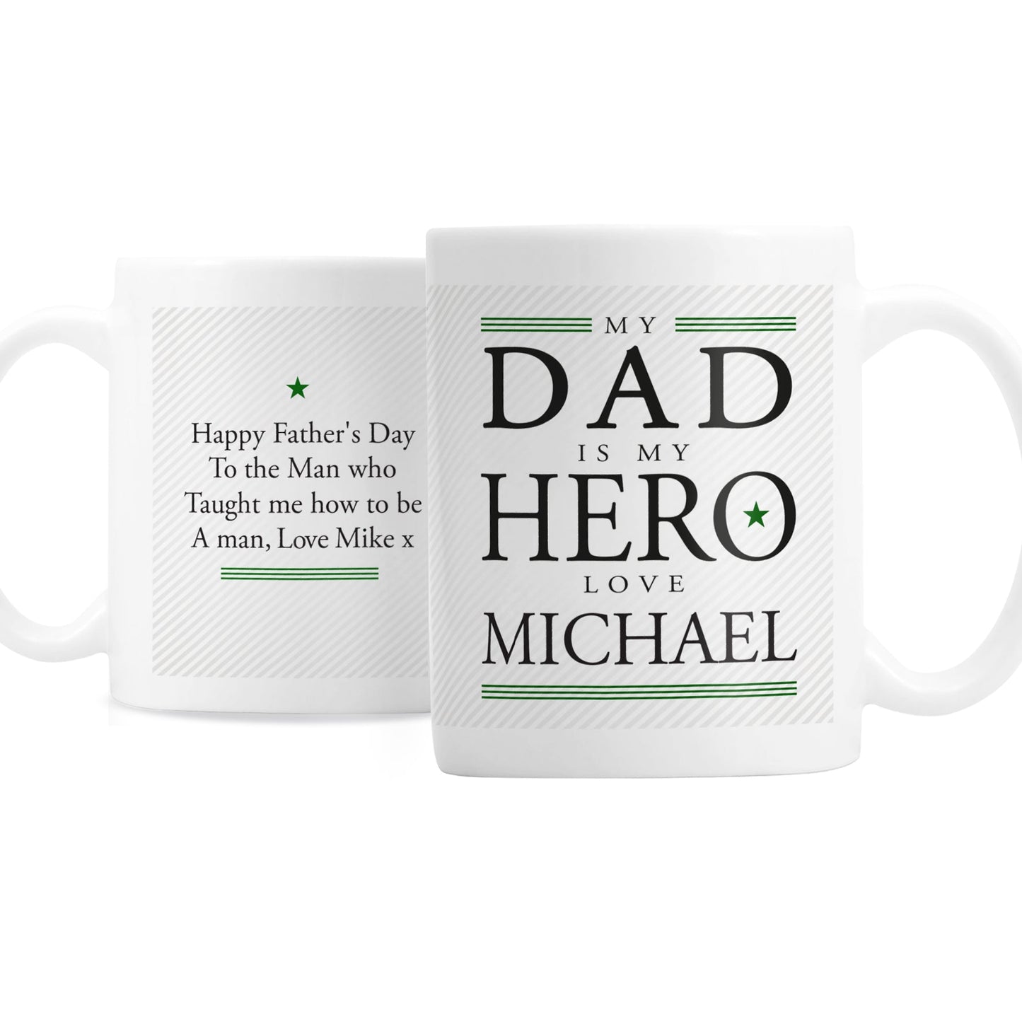 Personalised My Dad is My Hero Mug: 4 - Mugs By Gift Moments