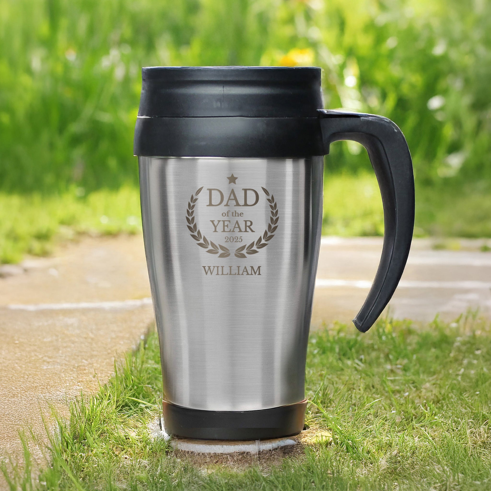 Personalised Dad of The Year Travel Mug: 3 - Travel Mugs By Gift Moments