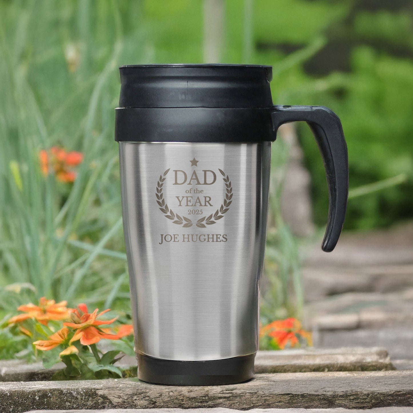 Personalised Dad of The Year Travel Mug: 1 - Travel Mugs By Gift Moments